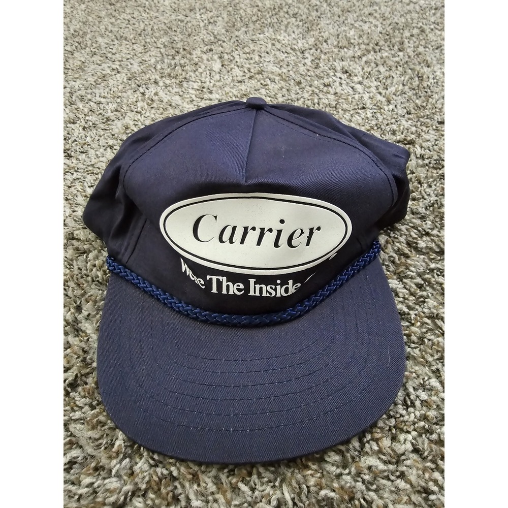 Carrier "Were The Inside Guys" Vintage Promotional Embroidered Snapback Hat Blue